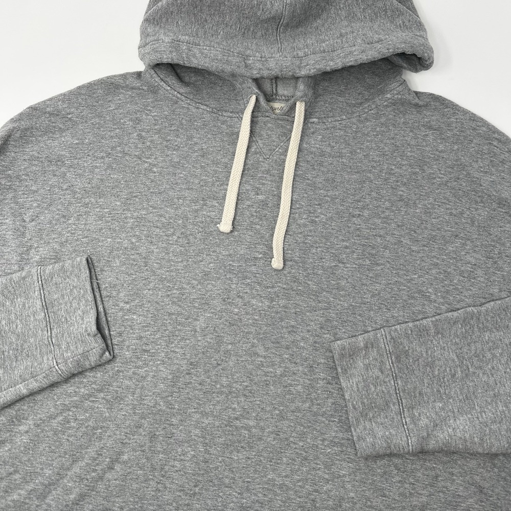 Madewell Sunny Cropped Hoodie Sweatshirt Gray Womens Size Large